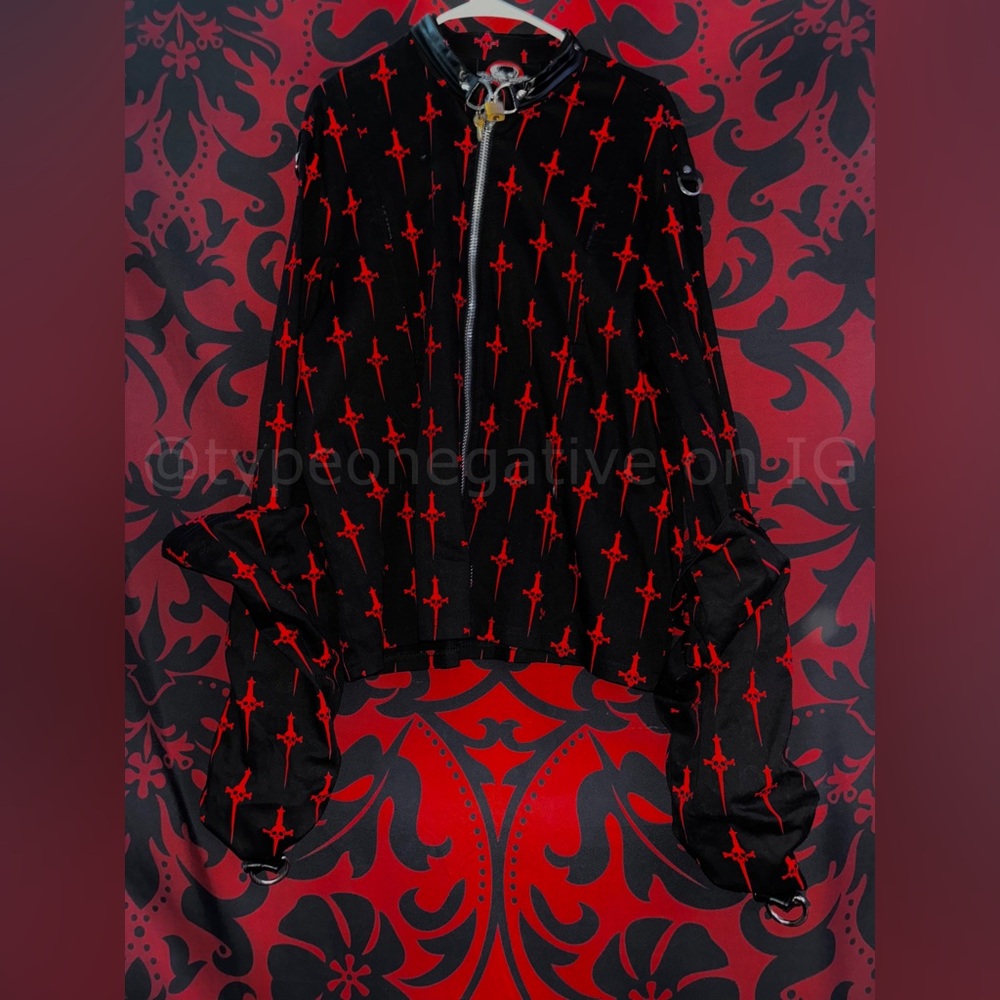 (SOLD) Lip Service LS Daggers (2003) Red and Black Bondage Straight Jacket